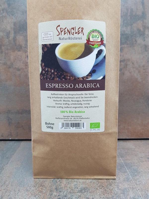 Espresso 100 % Arabica BIO Fair Trade 500g