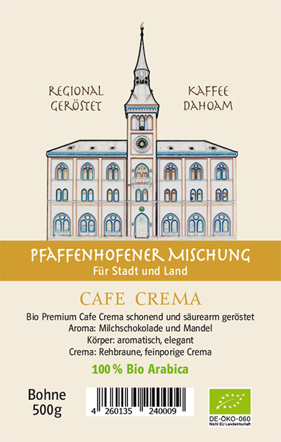 Pfaffenhofener Mischung - Bio  Cafe Crema 500 g
